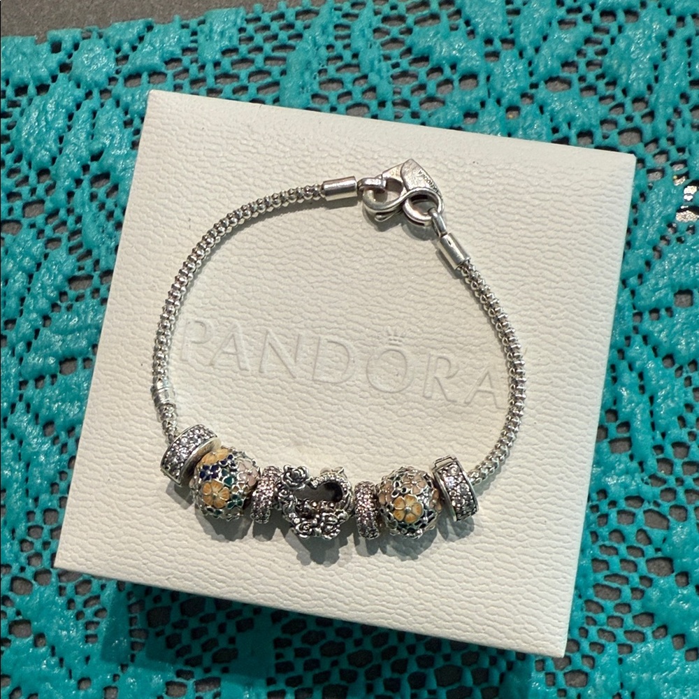 Pandora Silver Bracelet with Gold Accents